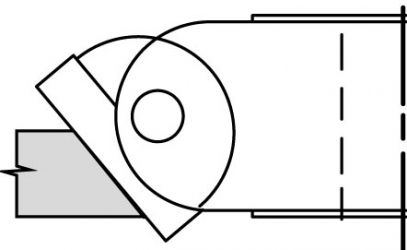160MM DIA. X 50MM CEL X 1 1/4" BORE ADJUSTABLE ANGLE CUTTER (+/- 90¼ ADJUSTMENT)